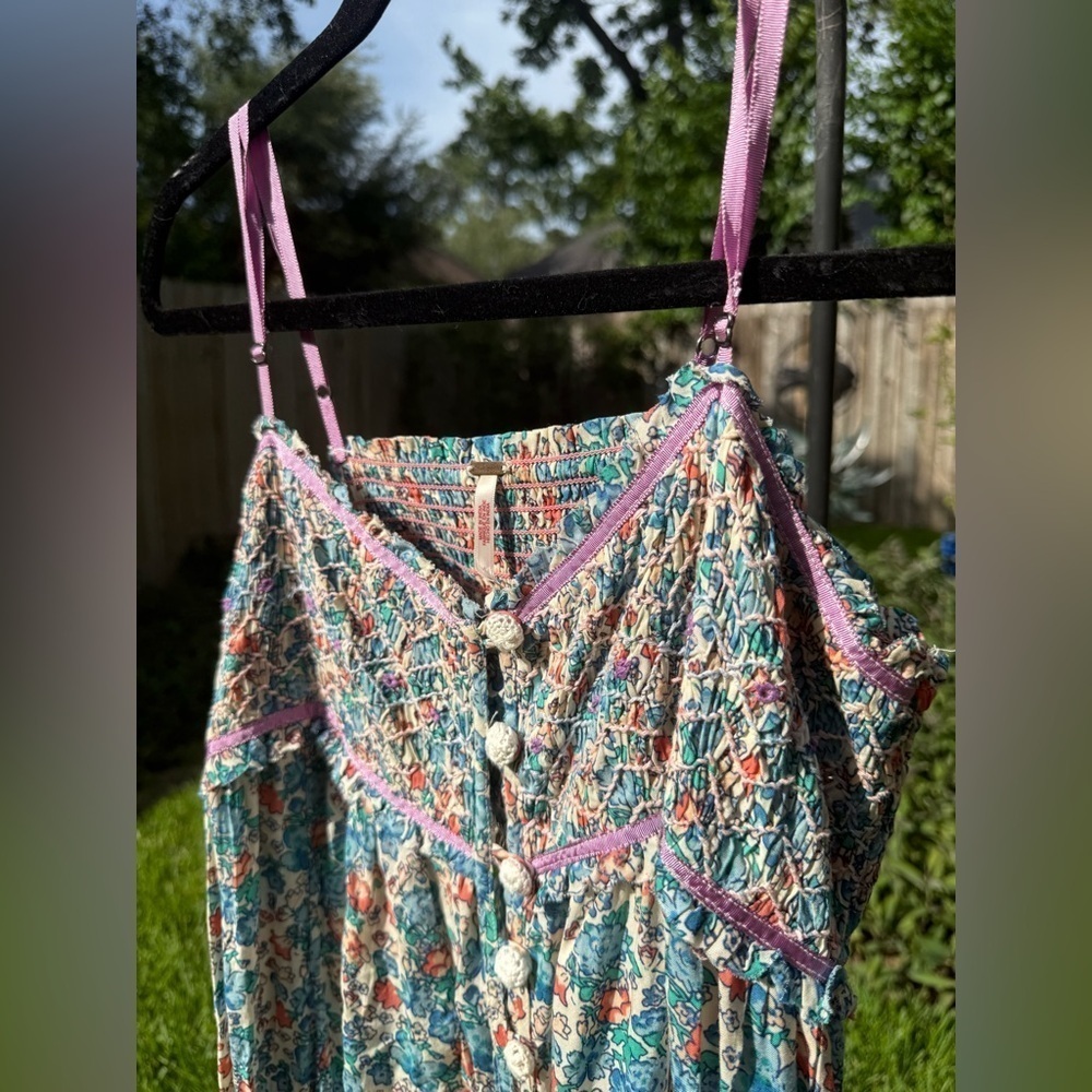 ▶️ Free People ◀️ Molly Jo Midi Dress in Blossom Combo - Picture 6 of 16